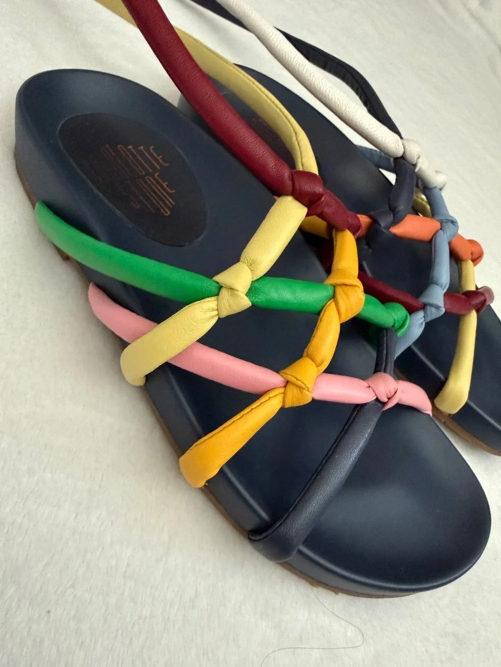 Charlotte Stone | Noemi Multicolor Strap Wrap Tie Gladiator Sandals (7) - Picture 4 of 16